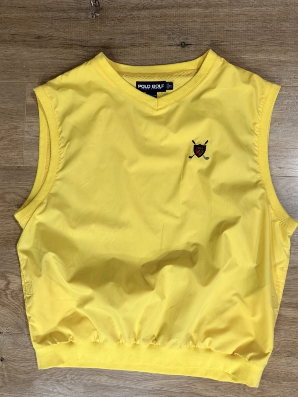 Vtg Polo Ralph Lauren Golf Pullover Windbreaker Vest Mesh Lined Sz XL